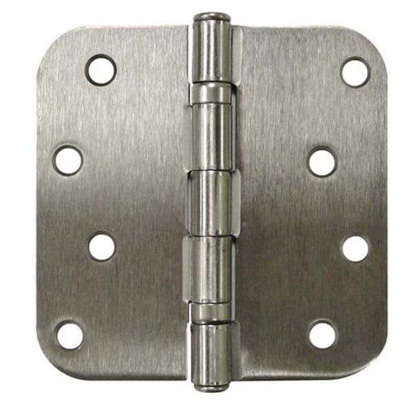Patioplus 4 x 4 x 0.62 in. Radius Ball Bearings Hinge; Satin Nickel - Steel - Pack of 2 PA795597 - main